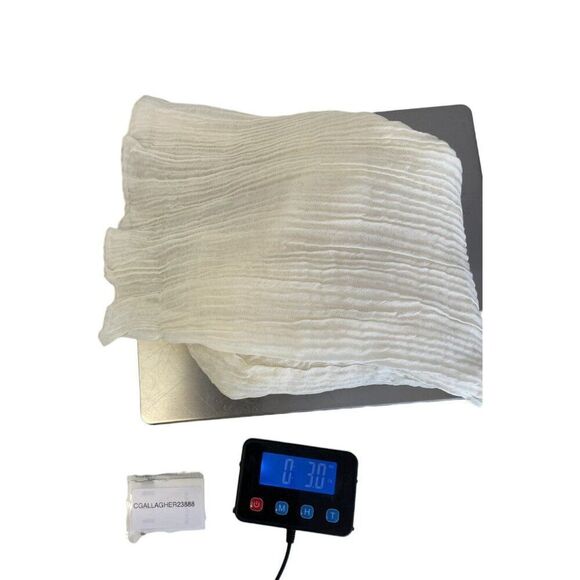 Massimo Dutti Womens Top Small S Ecru Textured wool silk Blouse 5100/555 NWOT - Picture 11 of 11